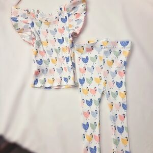 Mudpie Toddler Chicken Outfit